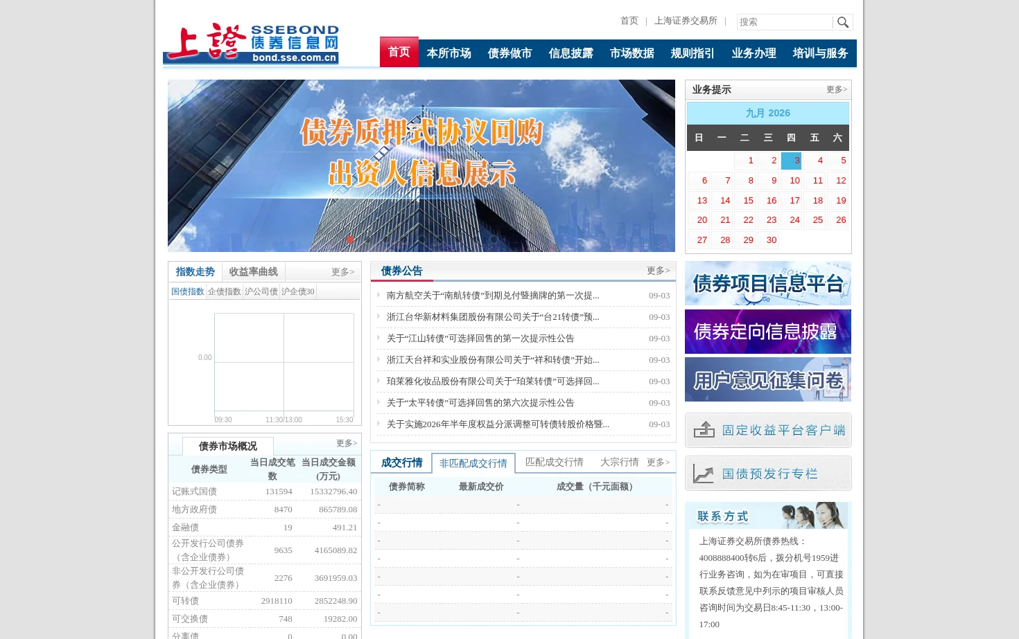 上证债券信息网 页面快照